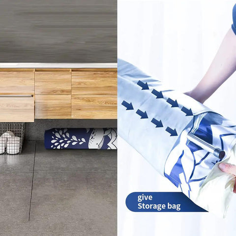 Portable Folding Bathtub For Small Bathrooms And Showers Eco Friendly Soaking Tub storage under cabinet and roll-up detail