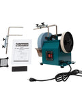 Built Tough 240W Electric Knife Sharpener And Versatile Bench Grinder With Matching Grinding And Polishing Wheels, compact 10" wet grinder with manual.