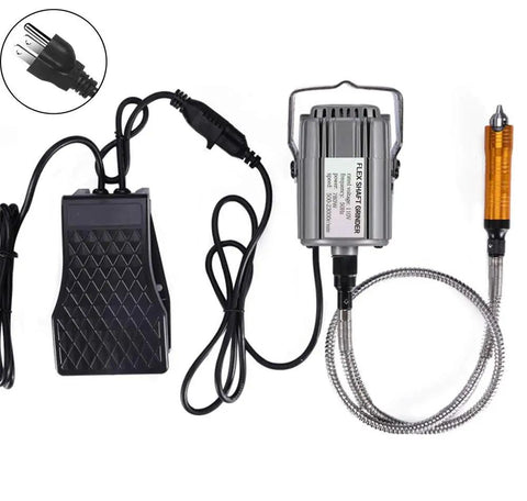 Overhead Flex Shaft Rotary Tool Kit With Foot Pedal Control 780W Power Pro Grade Hanging Carver And All In One Multi Function Metalworking Tool 23000 RPM For Precision Grinding Sanding Carving And Wire Work