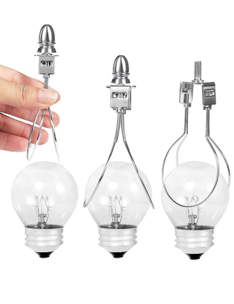 Clip On Lampshade Adapter Kit With Harp Holder And Finial Support, Easy No Harp Needed For Direct Shade Mount, close-up on bulb
