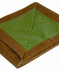 Medium Duty Tarp 6x8 Feet Brown Green All Purpose Weatherproof Cover Built Tough For Outdoor Use Camping Landscaping DIY Home Projects