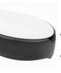 4 Inch Soft Raised Toilet Seat With Lid For Easy Sit Down And Stand Up Handles Included, 300 Lb Capacity, Black Side View