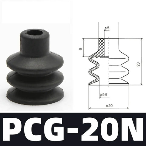 Industrial PcG Series Pneumatic Robot Manipulator Rubber Suction Cup Chuck Accessories PCG-20N rubber chuck for automation tasks.