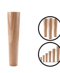 Top Shelf Solid Oak Furniture Leg Leveler With No Sweat Adjustable Height For Sofas Tables And Cabinets Rock Solid Stability Heavy Duty Mounting Hardware Included in natural wood finish.