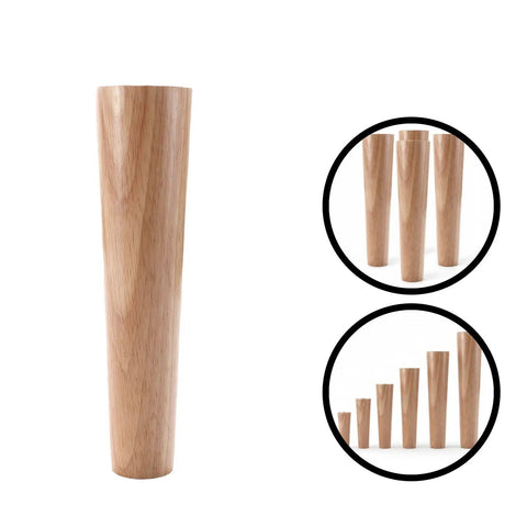 Top Shelf Solid Oak Furniture Leg Leveler With No Sweat Adjustable Height For Sofas Tables And Cabinets Rock Solid Stability Heavy Duty Mounting Hardware Included in natural wood finish.