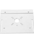 Slick Aluminum Router Flip Board With Heavy Duty Plastic Backer For No Sweat Bit Swaps On Table Saw Lift Plates and Awesome Woodworking Projects, top view.