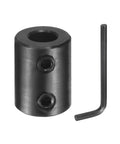 Rigid Shaft Coupling 3/8 Bore 3/4 OD 1 Inch Length Black Oxide Steel With Hex Wrench And 2 Screws Per Piece For 3D Printers Motors And Wheel Setups