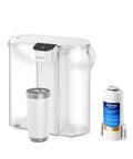 Compact Electric Water Filter Pitcher with 200-Gallon Rechargeable Dispenser, NSF Certified, 14-Cup Capacity, White