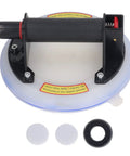 Heavy Duty Vacuum Suction Cup Lifter Tool For Glass Ceramic Tiles And Car Shells With Strong Grip Durable Abs Silicone Build top view with accessories.