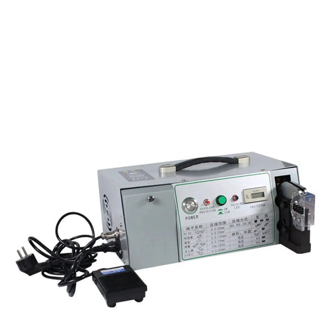 Get The Job Done Right With This Em-50B2 Pneumatic Crimper semi-auto electric terminal crimping machine with power controls.