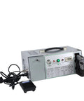Heavy Duty Electric Terminal Crimping Machine With Multi Jaw Cable Design For Fast Labor Saving Assembly Rock Solid Industrial Hand Tool, gray with control panel.