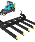 Heavy Duty 48 Inch Clamp On Pallet Forks For Tractor Bucket Debris Forks For Skid Steer And Front End Loader Buckets Durable Lifting Forks