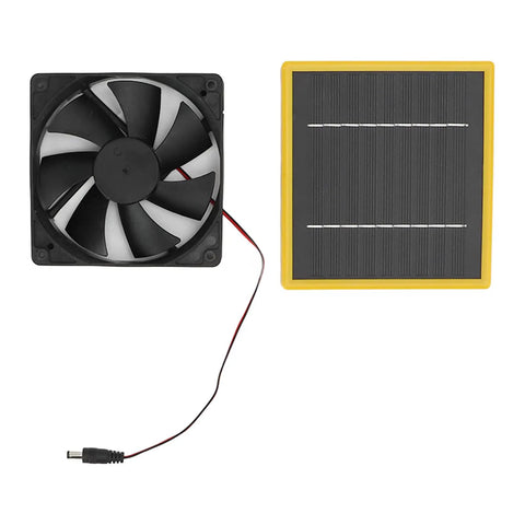Solar Powered Fan Kit 5W 12V Portable DIY Cooling Ventilation For Chicken Coops And Greenhouses With Bracket Ultra Efficient Conversion Lightweight Easy Plug N Play And Backpack Friendly
