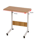 Adjustable Height Rolling Laptop Cart With Spacious Work Surface And Locking Caster Wheels Perfect For Bed Sofa Recliner Or Wheelchair, showing dimensions.