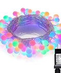 Low Voltage Globe String Lights 33Ft With 100 LEDs 8 Modes And Timer UL Listed 30V Indoor Outdoor Decor IP44 Waterproof