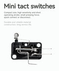 Lead Limit Switch With Short Hinge Roller Lever Arm SPDT 1NO 1NC Snap Action Micro Switch V-155-1C25 detail view