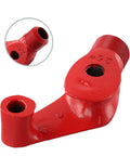 Heavy Duty Manual Steel Pipe Bender With Fan Shape Die For Bending Copper, Galvanized Iron, And Water Tubes, red metal part.