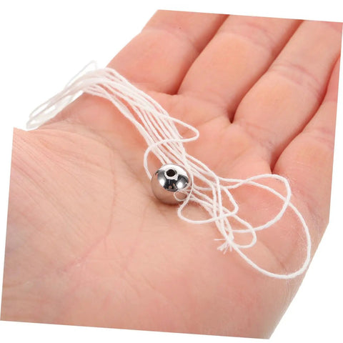 Physics Pendulum Ball Demonstration Tool For Mechanics Education, Durable Metal Vibration Equipment on palm, string attached.