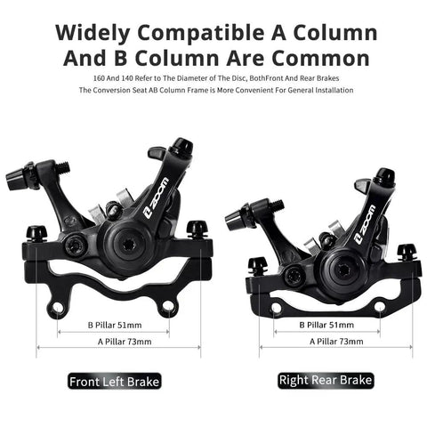 Beefy Dual Piston Caliper Disc Brake Set For Mountain Bikes And More With Alloy Cable Line Pull Brakes Quiet Stopping Power Black 1 Pair