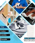 Bulk 500 Pack White Shop Towels Reusable And Washable For Commercial Use In Auto Shops Garages Restaurants Warehouses And Labs