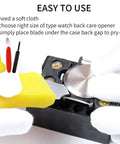 Watch Back Removal Tool Kit For Battery Replacement And Case Opening With Pro Grade Sharp Blade And Comfortable Handle Includes Rag Easy To Use Opener Set For Accessories Repair