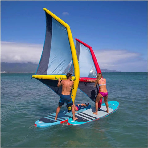 People using Inflatable Wing Foil 4.2m Windsurfing Wing Do It All For Wind Wing Foiling Kitesurfing Surfing And Water Play, Oxford PVC