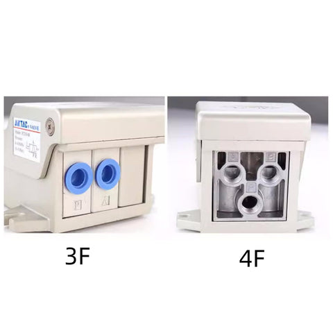 Workhorse Foot Pedal Valve Five Two Way Pneumatic Actuated By Foot Switch 3F and 4F port details