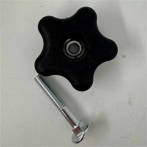 Top Notch 10-Pack Handle Knob Bolt Screw Washer Kit Upgrades Lawn Mowers And Snow Blowers With Rugged Durable Parts Perfect For Winter Repair Jobs And Smooth Handling On The Field, black handle knob with threaded bolt and washer