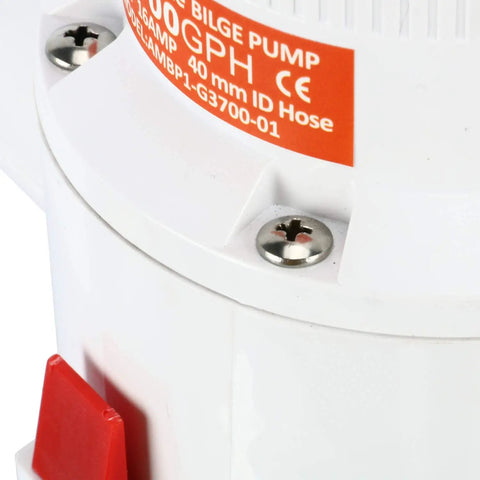 High Flow 3700 GPH 12V Boat Bilge Pump Submersible Marine Electric Pump For Fast Bilge Removal, Low Current Power, Compact Yet Beast Mode Design For Small Craft And Deep Bilges