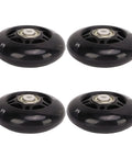 4-pack of 69mm inline skate wheels with PU rubber and ABEC 9 bearings for outdoor hockey skates and luggage, ultra quiet smooth ride replacement.