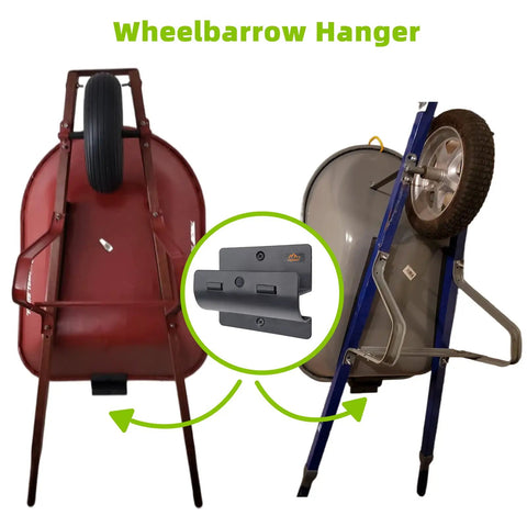 Heavy Duty Ladder Hanger For Garage Wall Storage Steel Wall Mount Keeps Ladders And Gear Off The Floor, Wheelbarrows, 50 Lb Capacity