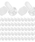 Clear Acrylic Bolt And Nut Kit, 100 Piece Transparent Fasteners Set For Precise Assembly And Rock Solid Fixation, Easy Install For Home DIY Electronics And Mechanical Projects, Sleek Transparent Screws And Nuts For A Clean Minimal Look. 100-piece clear acrylic bolts and nuts set arranged on white background