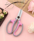 Pink Flower Shears For Easy Pruning And Plant Care No Fuss Garden Tool With Safety Handle Lightweight Trimming Scissors For Gardening And Home Maintenance Boss Level Cut For Flowers And Branches, stainless steel