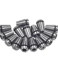 All In One 19 Piece ER11 Precision Spring Collet Set With 1mm Through 7mm And One Eighth And One Quarter Inch Sizes, ER11A Clamping Nuts