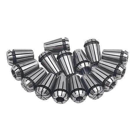 All In One 19 Piece ER11 Precision Spring Collet Set With 1mm Through 7mm And One Eighth And One Quarter Inch Sizes, ER11A Clamping Nuts