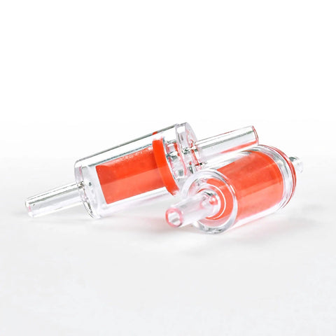 Top Shelf 4 Way Aquarium Air Pump Splitter Kit Featuring Heavy Duty Flow Dividers And Anti Backflow Valves clear check valves with red accents