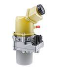 Nissan Altima Electric Hydraulic Power Steering Pump Assist Motor Assembly, shown in silver and yellow, fits 2013-2018 models.