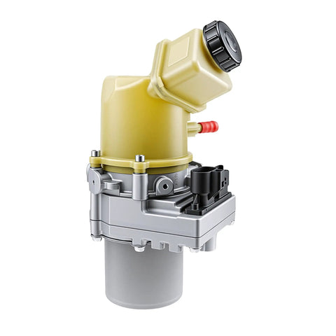 Nissan Altima Electric Hydraulic Power Steering Pump Assist Motor Assembly, shown in silver and yellow, fits 2013-2018 models.