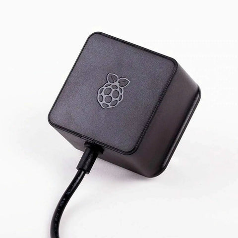 USB C Power Adapter For Pi 4 B With 5.1V 3A Output, 15.3W Fast Supply, 1.5 Meter 18AWG Cable, Black Finish, Reliable Power Brick.