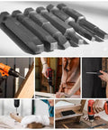12 Piece One Quarter Inch Hex Shank Square Tip Bit Set With Magnetic Square Head Bits SQ5 SQ4 SQ3 SQ2.75 SQ2 SQ1, S2 Steel