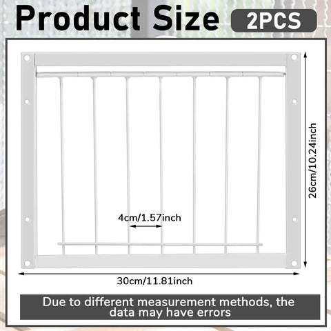 Two Pigeon Cage Doors One Way Entrance Iron For Racing And Breeding, Heavy Duty Go To Choice, 11.81 x 10.24 Inches White