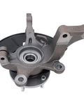 Front view of wheel hub bearing and knuckle assembly for Mercury Mariner 2005-2011, Ford Escape 2005-2012, Mazda Tribute 2005-2011.