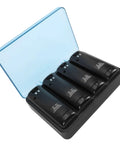 Four In One Remote Charging Station For Controllers With Four 2800mAh Rechargeable Batteries USB Cable And LED Indicator Dock