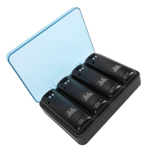 Game Console Controller Charging Dock With LED Indicator For Safe Charging, 4 Pack 2800mAh Batteries, USB Powered Charger Station