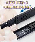 Silent Hydraulic Drawer Slides With Cold Rolled Steel, 14-Inch Three-Section Runners focus on safety and ease for kids
