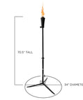 Outdoor Propane Tiki Torch 71 Inch Tall Long Burning Flame Portable Yard And Patio Lighting For Pathways Poolside Garden And Deck Ambiance