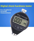 Dead Reliable Digital Durometer And Rubber Hardness Tester With Shore A C D Pointer Dial on blue background showing measurement display.