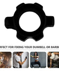 12 Piece Dumbbell Bar Clamp Set For Barbell Weight Lifting heavy duty nut clips black
