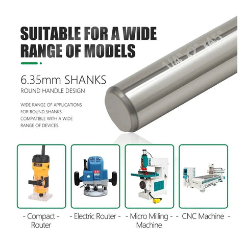 Versatile 1 Inch V Groove Router Bit For Woodworking Projects With 15 Degrees To 90 Degree Angles shown with compatibility details.