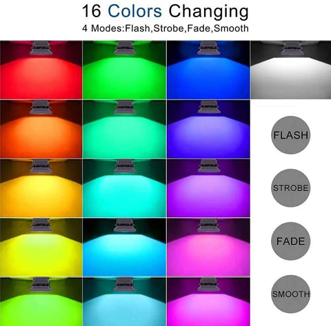 RGB Color Changing LED Flood Lights With Remote Dimmable IP65 Waterproof Stage Lighting for indoor outdoor decor color modes